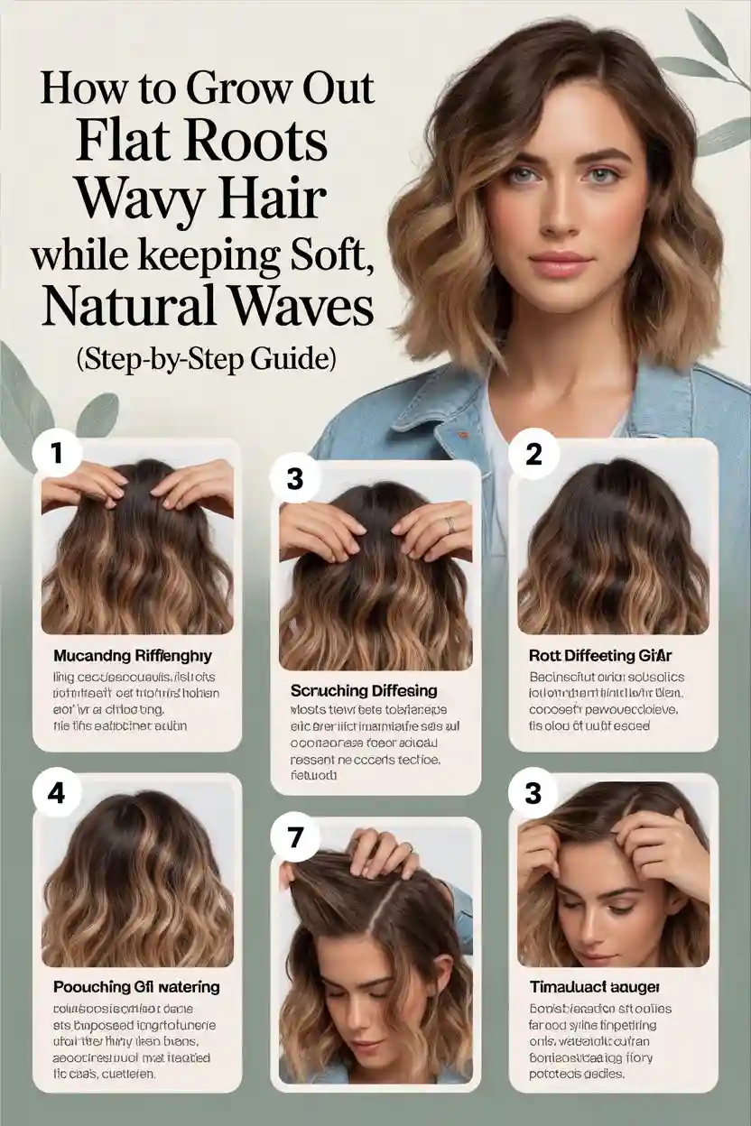 Grow Out flat roots wavy hair While Keeping Soft, Natural Waves