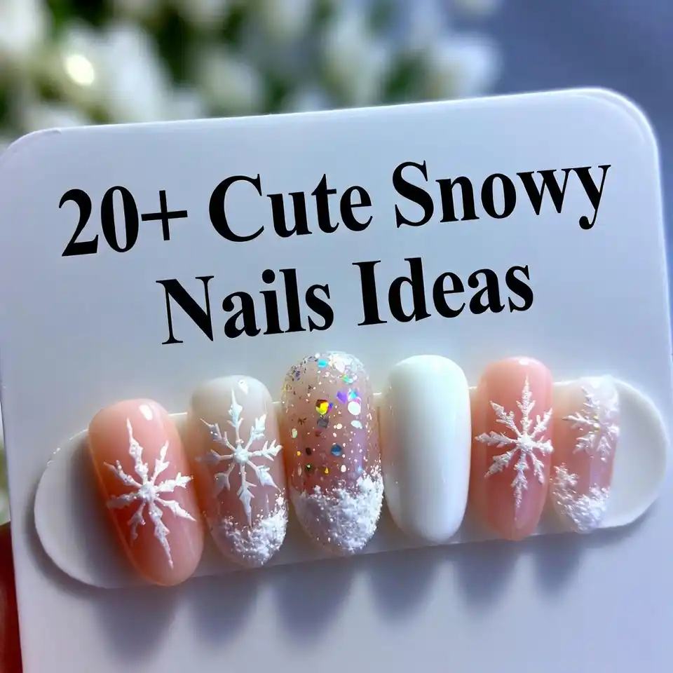 20+ Cute Snowy Nails Ideas