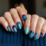 Blue Winter Nails