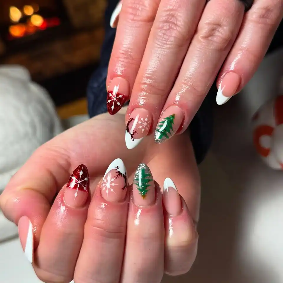 Right Winter French Nails